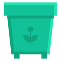 ilustração plana de ícone de vaso de flores png