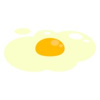 Fried Egg Cartoon Flat Illustration png