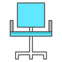 chaise de bureau icône illustration plate png