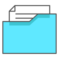 ilustração de equipamento de escritório de ícone de documento png