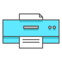stampante icona ufficio attrezzatura illustrazione png