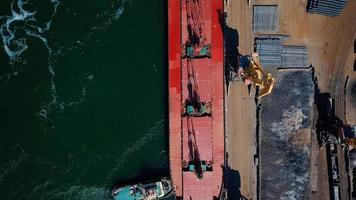 aerial view of terminal in port photo