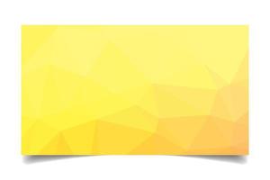 yellow color triangulated background texture vector for business card template