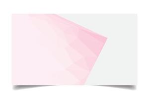 pink color triangulated background texture vector for business card template