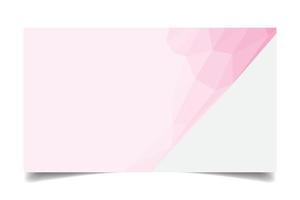 pink color triangulated background texture vector for business card template