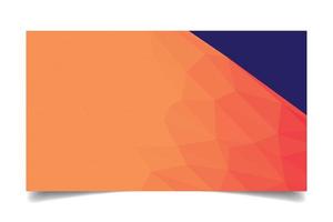 orange color triangulated background texture vector for business card template