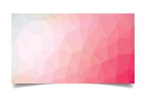 pink color triangulated background texture vector for business card template