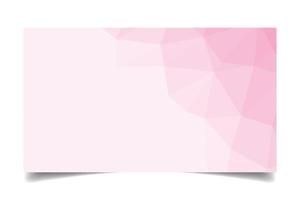 pink color triangulated background texture vector for business card template