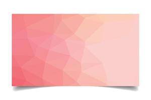 pink color triangulated background texture vector for business card template