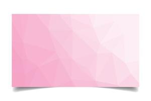 pink color triangulated background texture vector for business card template