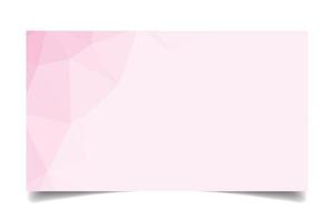 pink color triangulated background texture vector for business card template