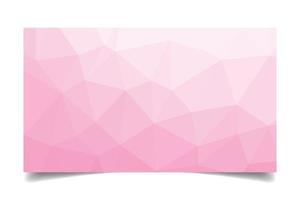 pink color triangulated background texture vector for business card template