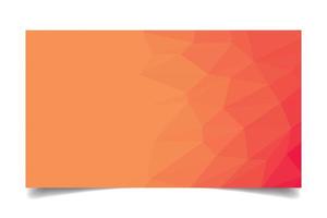 orange color triangulated background texture vector for business card template