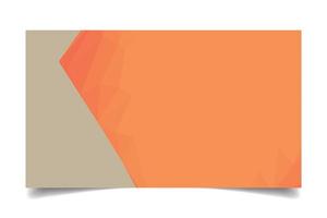 orange color triangulated background texture vector for business card template
