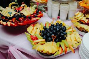 Assortment of exotic fruits photo