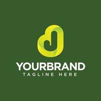 J Logo, gradient Vector design template element for your application or corporate identity
