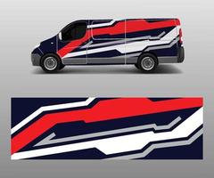 cargo van wrap vector, Graphic abstract stripe designs for wrap branding vehicle vector