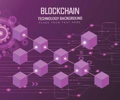 fondo de bitcoin y criptomoneda y cadena de bloques de tecnología vector isométrico de neón ultravioleta