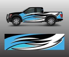 Diseños modernos de carreras de rayas abstractas gráficas para envolver vehículos, autos de carrera, velocidad offroad, rally, aventura. vector