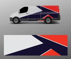 cargo van wrap vector, Graphic abstract stripe designs for wrap branding vehicle vector