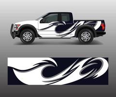 Graphic abstract stripe designs for Truck decal, cargo van and car wrap vector