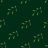 exotic nature decorative seamless pattern with green tropical leaves and plants on dark background. Vector design. Jungle print. Textiles and printing. Floral background. interior wallpaper. light