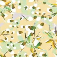 beautiful abstract flower background vector decorative seamless tropical pattern fashionable. Colorful stylish floral. Floral background. Exotic tropics. Summer design. nature wallpaper. yellow