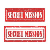 Secret Mission red stamp text on white background vector