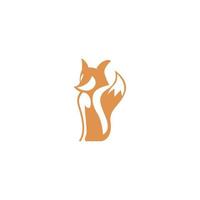 Fox icon logo design vector