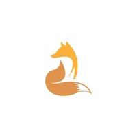 Fox icon logo design vector