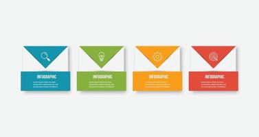 Vector Infographic label design template with icons and 4 options or steps. Can be used for process diagram, presentations, workflow layout, banner, flow chart, info graph.