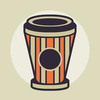 a Drink Cinema Vintage Illustration vector