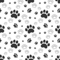 pets paw prints pattern vector