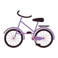 cartoon violet bike vector
