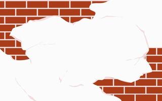 Cracked Brick Wall Background Texture Material vector