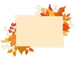 Autumn Leaves Frame with Leaves in The Corner vector