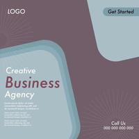 creative marketing agency posting social media is good for social media posting. Corporate business social media post template vector