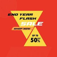 Flash Sale Shopping Poster or banner with Flash icon and text vector