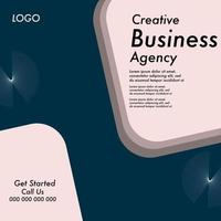 creative marketing agency posting social media is good for social media posting. Corporate business social media post template vector