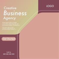 creative marketing agency posting social media is good for social media posting. Corporate business social media post template vector