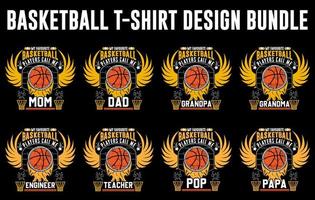 Basketball t-shirt design bundle, Basketball Custom graphic t-shirt set, Basketball game vector, basketball player silhouette vector