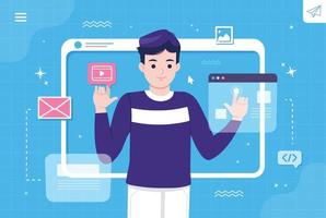 Web developer concept illustration vector