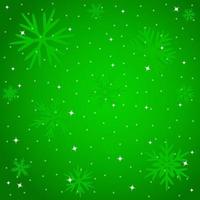 Christmas green background with snowflakes. vector