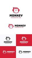 Monkey face logo vector