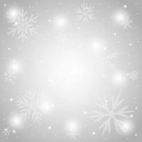 Christmas silver background with snowflakes vector