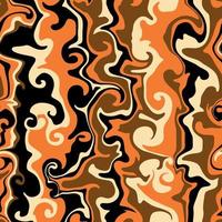 Seamless vector pattern with groovy psychedelic weaves.  Abstract weaves seamless vector pattern. Hippie background with waves, psychedelic groovy texture.
