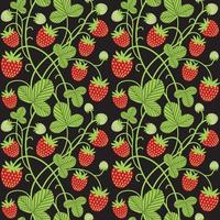 Cute strawberries seamless pattern. vector