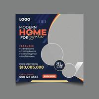 Real Estate Property Sale Social Media Post, Modern Real Estate House Sale Banner, Unique Design Template vector