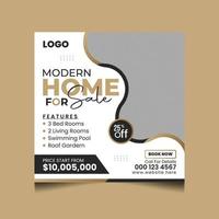 Real Estate Property Sale Social Media Post, Modern Real Estate House Sale Banner, Unique Design Template vector