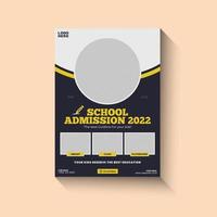 School Admission vertical flyer Design vector